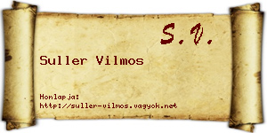Suller Vilmos névjegykártya